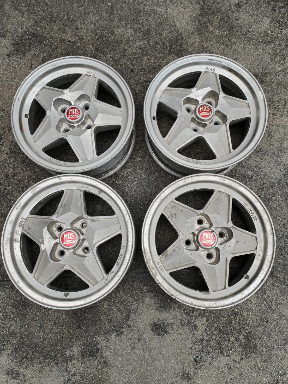 Cerchi mas sport 13x5,5 Fiat Abarth Autobianchi 850,600,A112 127 128 giannini