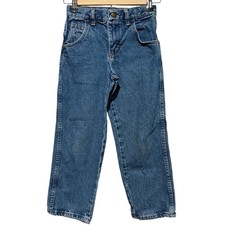 Wrangler Boys Regular Fit Jeans Blue Denim Size 8 Adjustable Waist