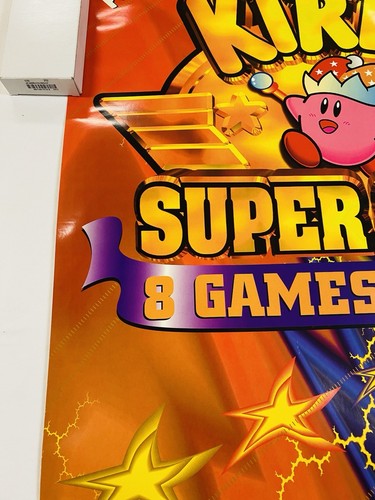 RARE 1996 KIRBY SUPER STAR SNES ORIGINAL ROLLED 26x39” STORE PROMO POSTER UNUSED - Picture 8 of 14