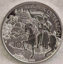 2009 REPUBLIK OF OSTERREICH 10 EURO .925 SILVER COIN (RICHARD LOWENHERZ)