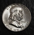 1957 D Franklin Half Dollar Choice BU    Lot 5087