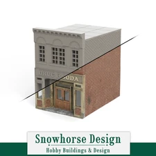Soda Shop (Unpainted) | Main Street Collection (S/HO/N Scales)