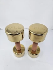 Blogilates X2 Dumbells Gold 15 LB Weight Gold set 