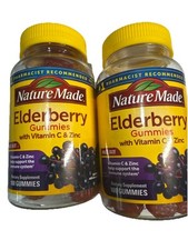 Nature Made Elderberry W/ Vitamin C  Zinc 100 Gummies Each 2 Pack 200 Gummies