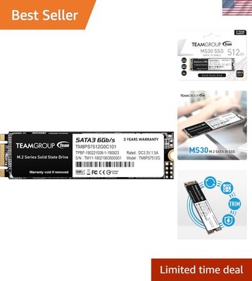 MS30 512GB M.2 SATA SSD - High-Speed Storage with SLC Cache & 6Gb/s Interface
