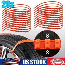 20PCS Anti-skid Snow Tire Chains for Car Sedan SUV Snow Winter Emergency Driving