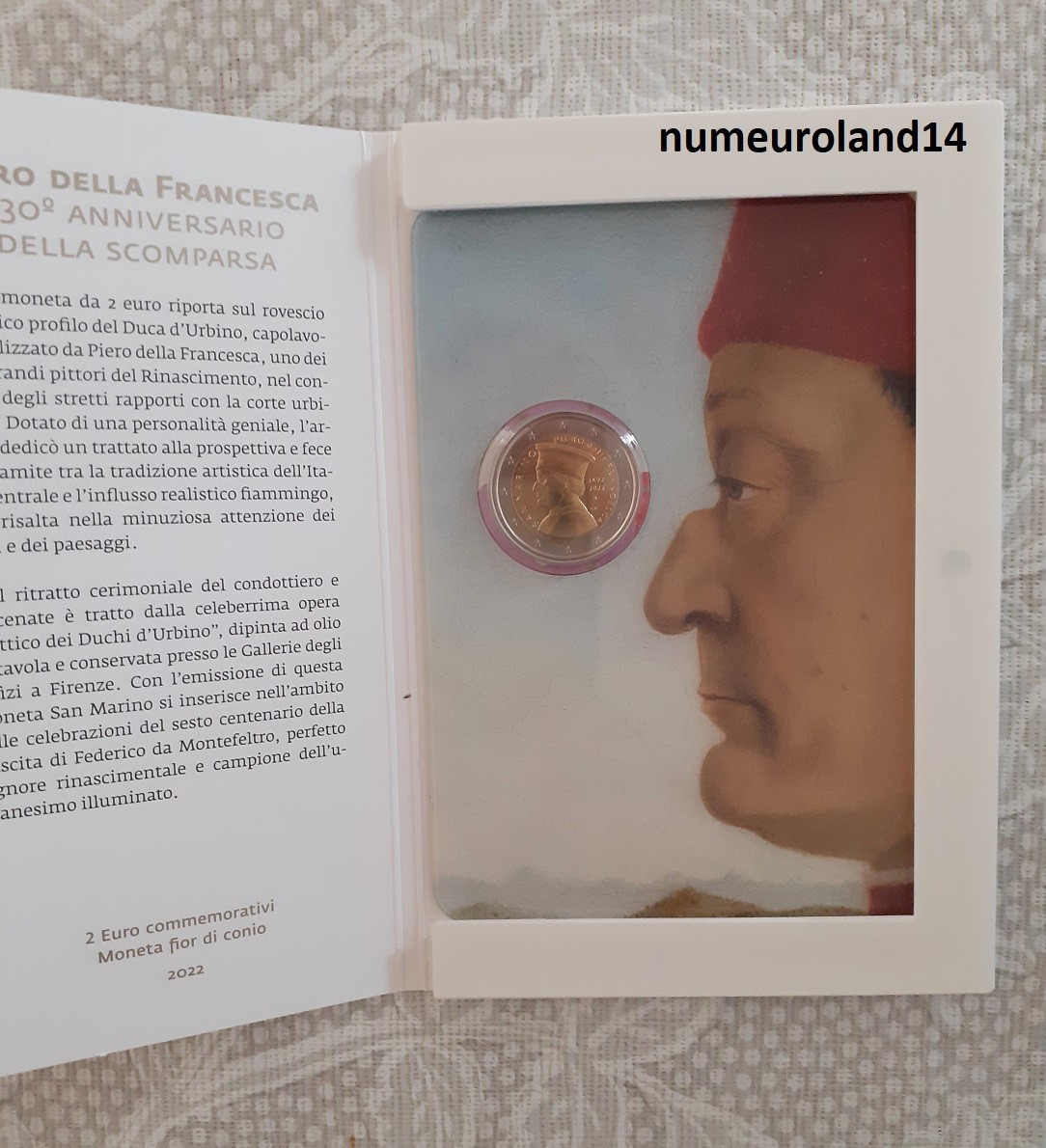 DISPO coffret BU 2 euro ST MARIN 2022. Francesca. Envoi en suivi.