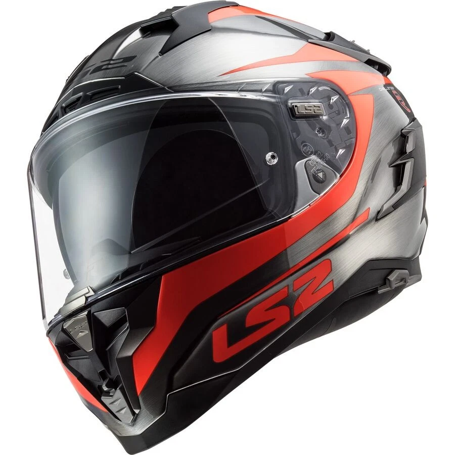 LS2 Challenger GT Cannon Helmet - Jean/Fluorescent Orange, Small 327-1172 - Image 2 of 4