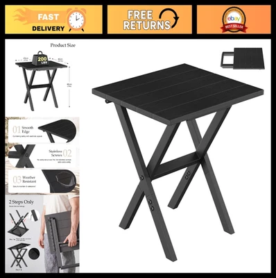 Portable Folding Outdoor Side Table - Easy Setup for Garden, Camping, Pool, Porc - Image 1 of 4