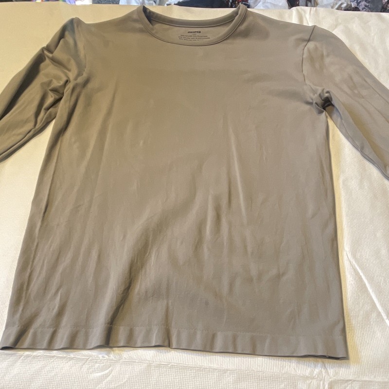 SKIMS Gray Solid Long Sleeve Crew Neck Knit long sleeve Size L/G