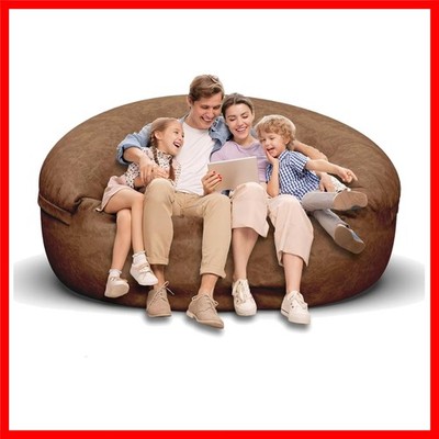 Bean Bag Chair for Adults 6ft-71x71x26in（Capacity: 4-5 People） Deep Coffee
