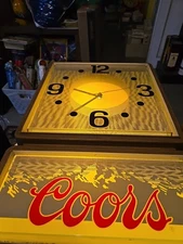 1985 Coors Beer Bar Lighted Clock Sign Effect Motion Like 