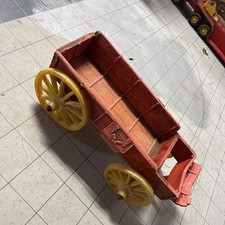 Vintage Auburn Rubber Red Wagon Buckboard Western Playset