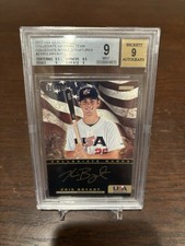 Panini 2012 USA Baseball Kris Bryant Rookie Auto #2 Black Gold /100 BGS 9
