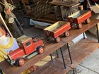 Fantastic Folk Art Truck With 2 Trailer Amazing Detail And Quality 1940s Wood