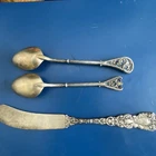 Scrap Sterling Silver Butter Knife And Spoons Approx. 19 Grams