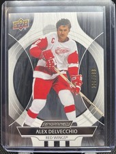 Alex Delvecchio #12/99 Engrained Icons Hockey Upper Deck Detroit Red Wings HOF