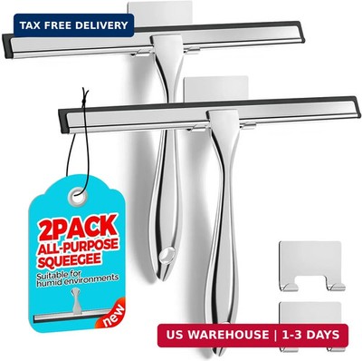 ALFLOD 2PACK Shower Squeegee for Glass Doors, Squeegee for Shower Glass，All-Purp