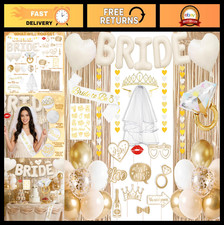 60PCS Bachelorette Party Decorations - Bride To Be Sash, Veil, Crown  Photo Pro