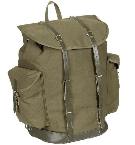 BW Gebirgsrucksack altes Modell Bundeswehr Jäger Rucksack mit Lederriemen MFH - Bild 4 von 9
