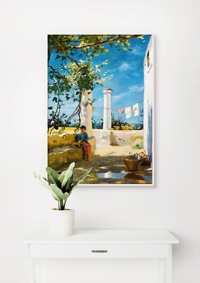 Peder Moensted: Summer In Capri. Fine Art Giclee Museum Luxury Gift Print/Poster