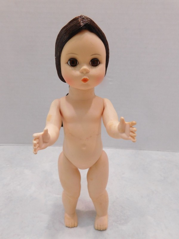 Madame Alexander 8"Girl Doll, Light Skin, Dark Brown Hair & Brown Eyes Re-Strung