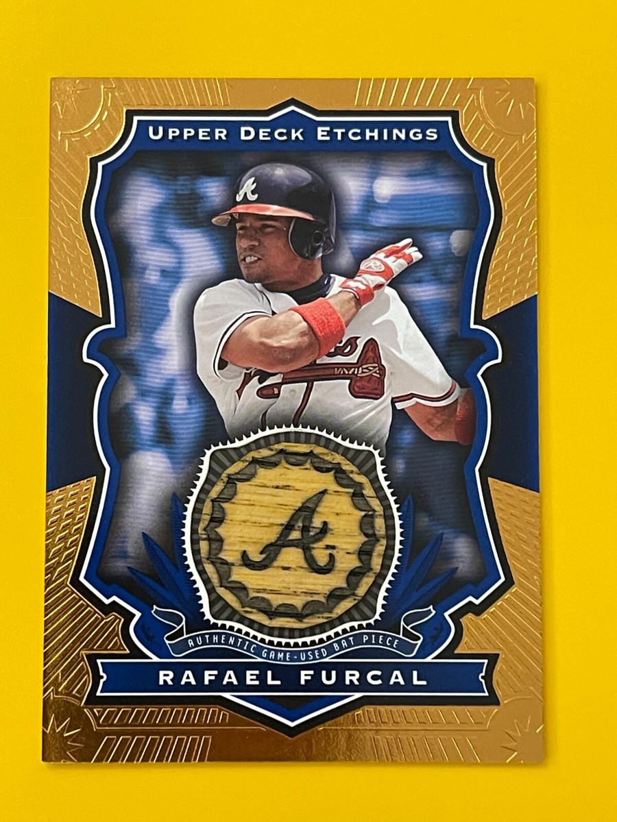 2004 Upper Deck Etchings Game Bat Blue #RF Rafael Furcal — front