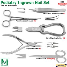 Podiatry Set Ingrown Nipper Cutter Toenail Cuticle Removal Scissors Chiropody