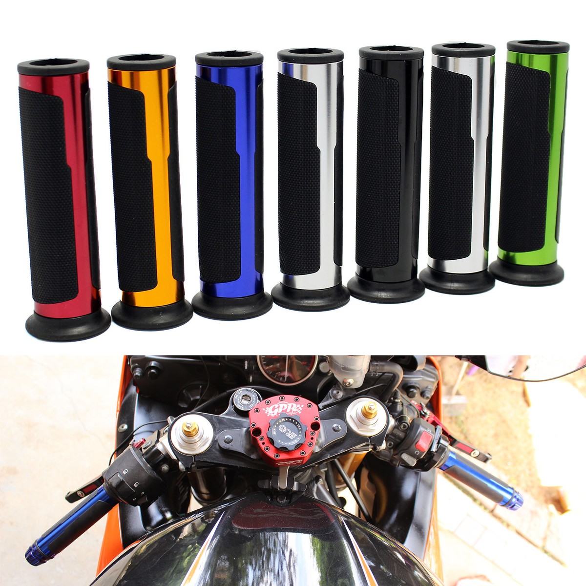 FOR KAWASAKI NINJA ZX6R ZX636 ABS US MOTORCYCLE HAND GRIPS 7/8