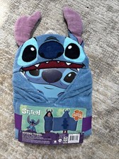 NEW Stitch Hooded Poncho Towel for Bath Beach Pool by Disney New With Tags 22x51