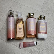 Bath And Body Works Champagne Toast Set Body Wash Lotion Mist Spray Hand Soap