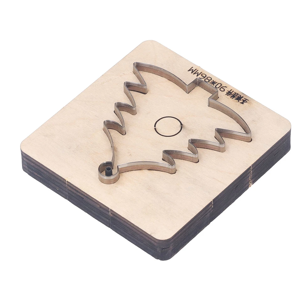 Christmas Tree Alloy Steel And Birch Wood Punch Cutter Mould Leather Cutting Die - Image 4 of 4