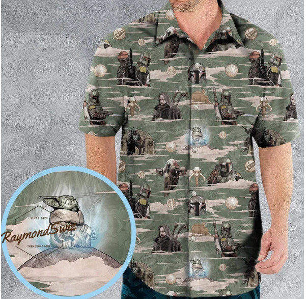 CAMISA HAWAIANA BOBA FETT 3D REGALO HALLOWEEN REGALO NAVIDAD MEJOR PRECIO TALLA US