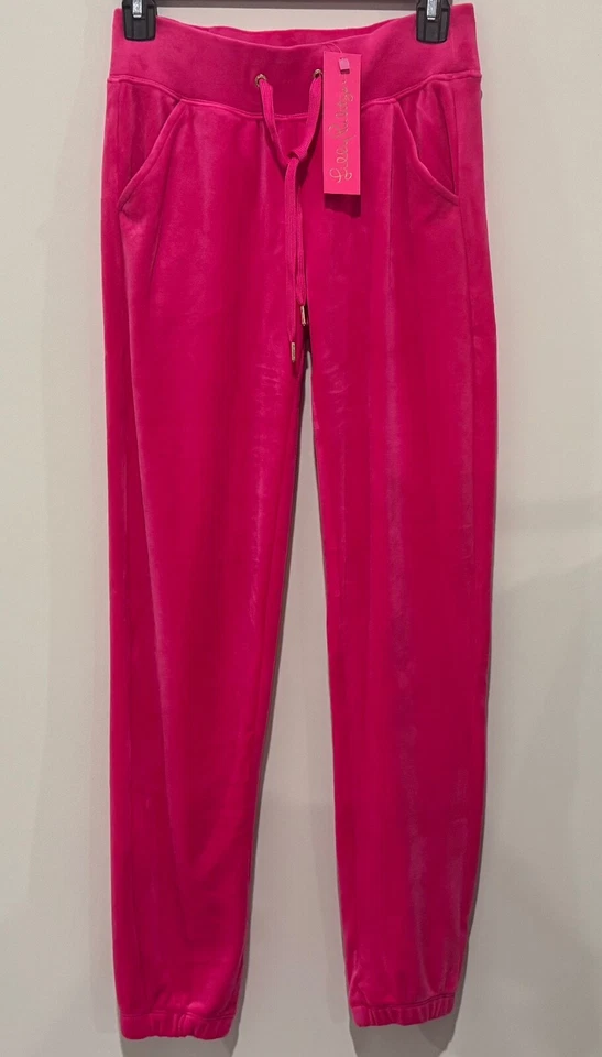 Новый с Ярлыками Lilly Pulitzer женщин Mallie бархата брюки в розовый ладони 009183 размер XXS