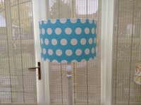 Handmade Drum Lampshade With Cath Kidston Large Turquoise Spot Fabric Handmade Drum Lampshade With Cath Kidston Large Turquoise Spot Fabric