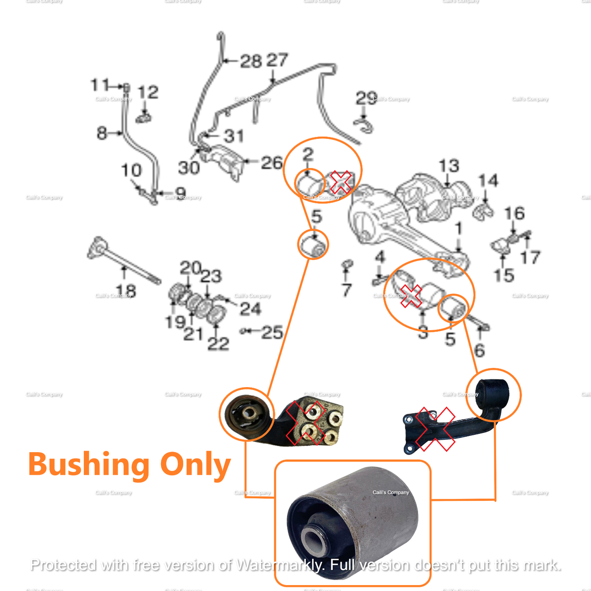 27550-60A00 For Suzuki Rear Differential Mount Bushing Grand