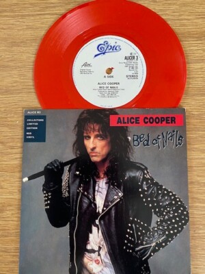 Alice Cooper Bed of Nails seltene rote Ausgabe Vinyl