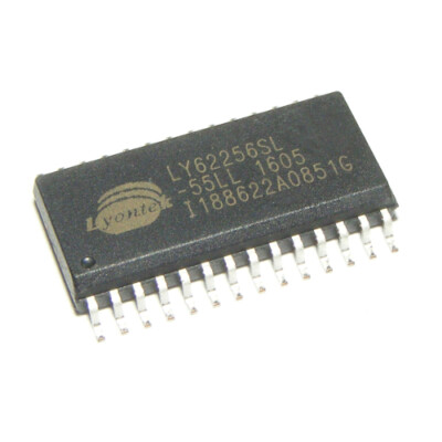 [2pcs] LY62256SL-55LLI 32K X 8 BIT LOW POWER CMOS SRAM SOP-28 LYONTEK