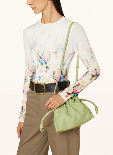 (NO CUSTOMS TAX) LOEWE Mini Flamenco pear green leather shoulder bag authentic - Picture 3 of 21