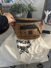 MCM Mini Fursten VI Belt Bag Visetos Cognac /Black Special Edition - Authentic 