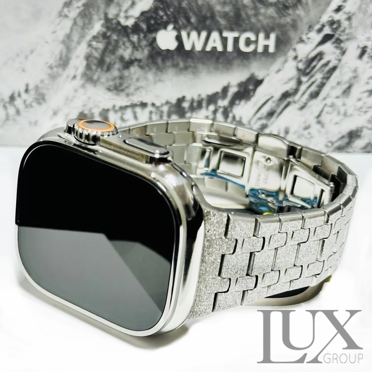 Hermes Apple Watch Ultra 2 Titanium 49mm Polished Diamond Frost 