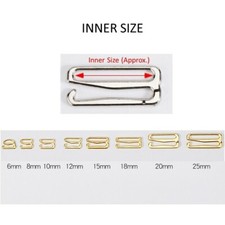 3PCS 15mm Gold G-Hook Buckles Strap Adjusters for Dog Collar DIY Hardware