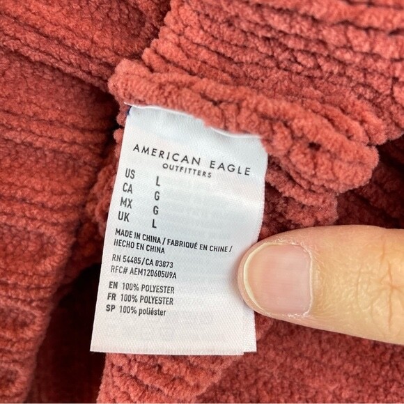 American Eagle Solid Pink Chunky Cable Knit Long … - image 3