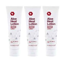 Pack of 3 Soothing Massage Lotion Forever Living Aloe HEAT LOTION 118 ML