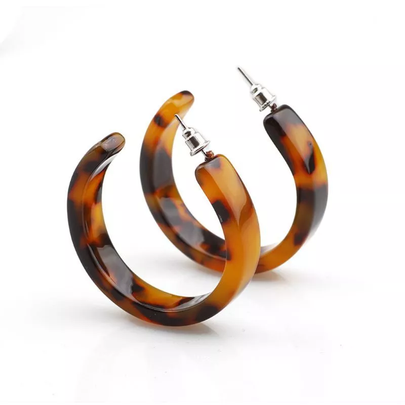 Acrylic tortoise earrings outlet