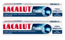2 LACALUT FLORA Daily Toothpaste for Fresh Breath Anti-Halitosis Plaque 75ml