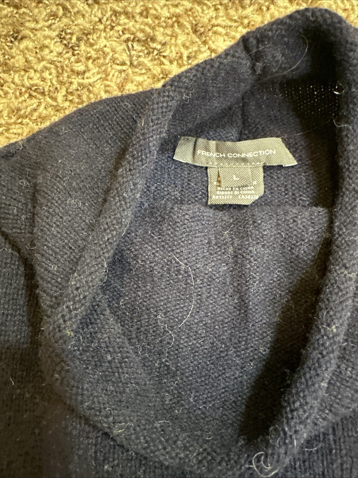 French Connection Patchwork Roll Neck Wool Blend … - image 6