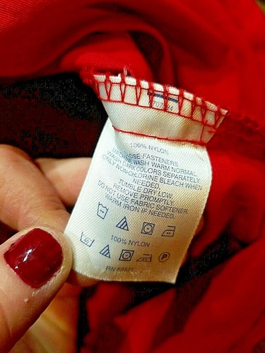 Giacca a vento Lands End donna taglia M (10-12) rossa 1/2 zip con cappuccio - Foto 7 di 8