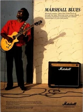 VINTAGE 1988 MARSHALL GUITAR AMPS AND BUDDY GUY PRINT AD