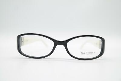 Vintage Marion Ramm 31F Black Silver Beige Oval Glasses Frame NOS